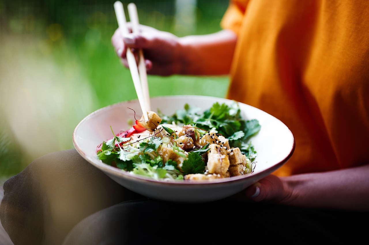 A beautifully plated fine dining dish with artistic Asian influences.