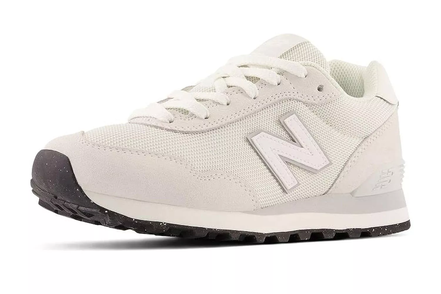 A pair of neutral-colored athletic sneakers suitable for walking.