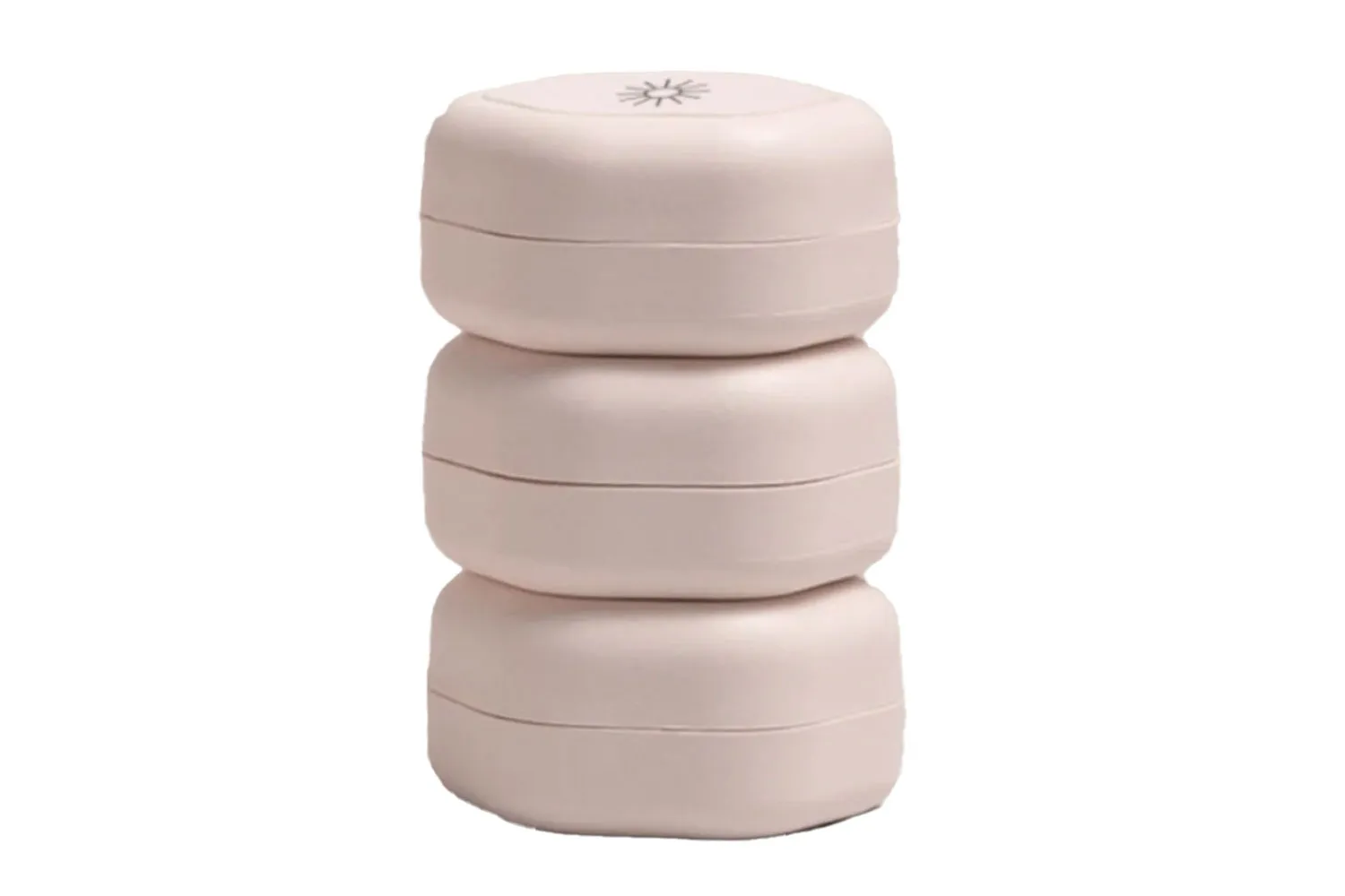 A set of magnetic Cadence travel capsules for skincare products.