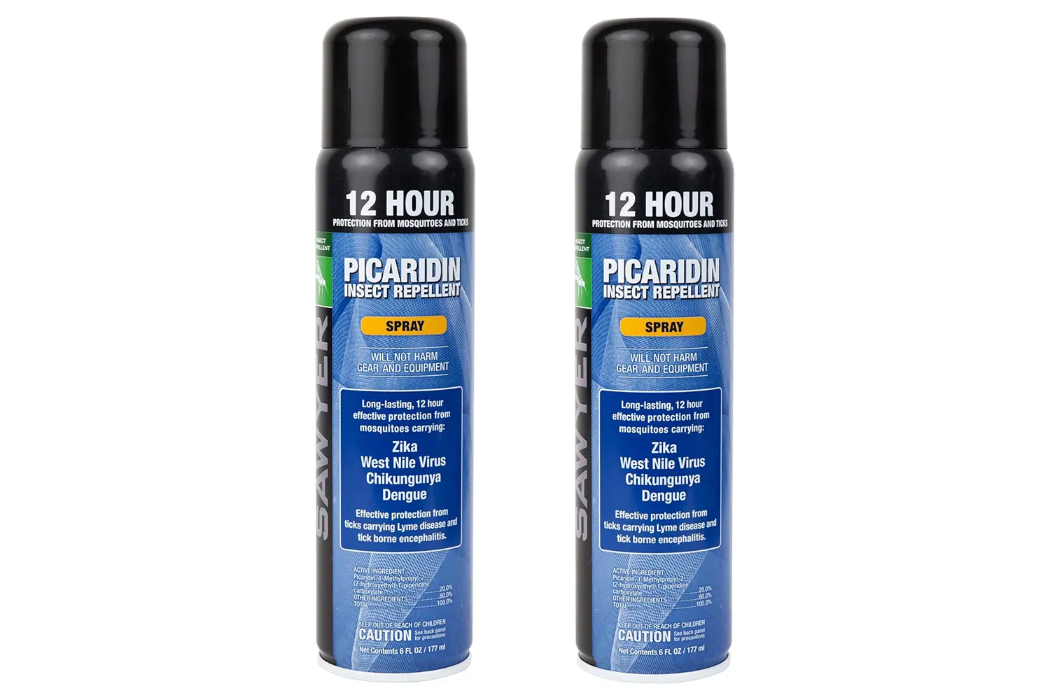 A bottle of Picaridin-based insect repellent.
