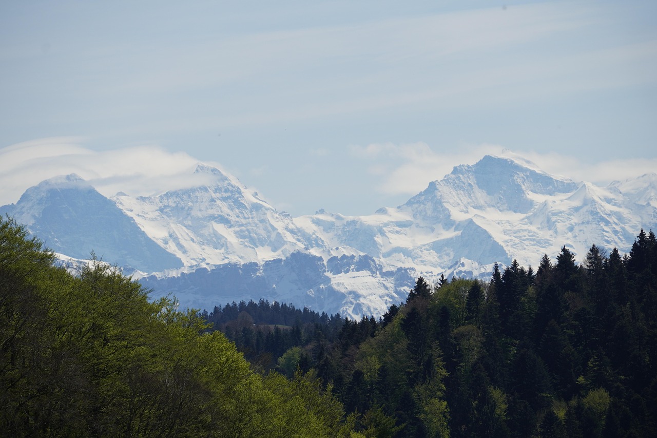 The snow-covered peaks of the Dolomite mountains near Cortina d’Ampezzo, Italy.