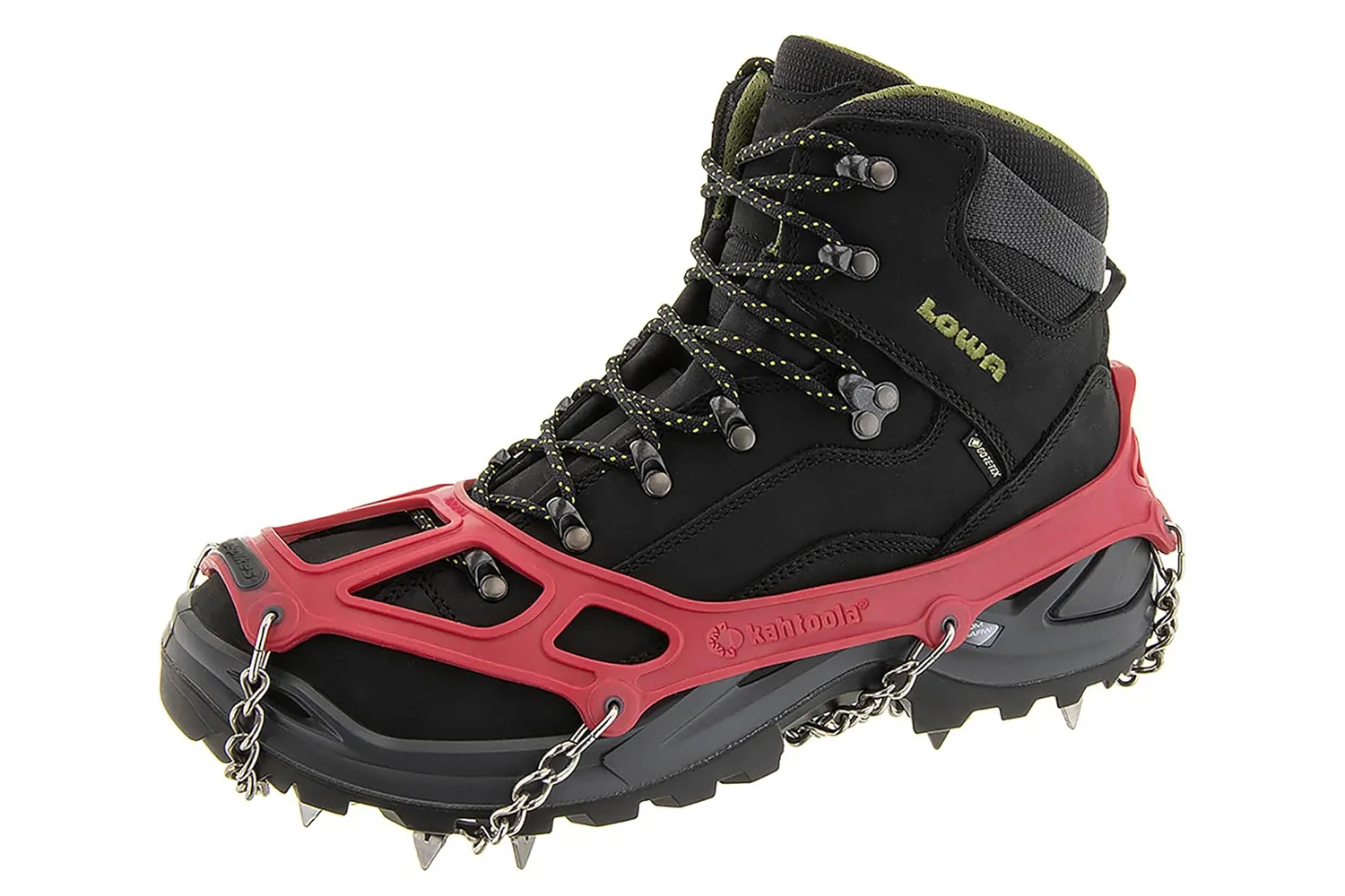 Kahtoola MICROspikes footwear traction system for icy terrain.