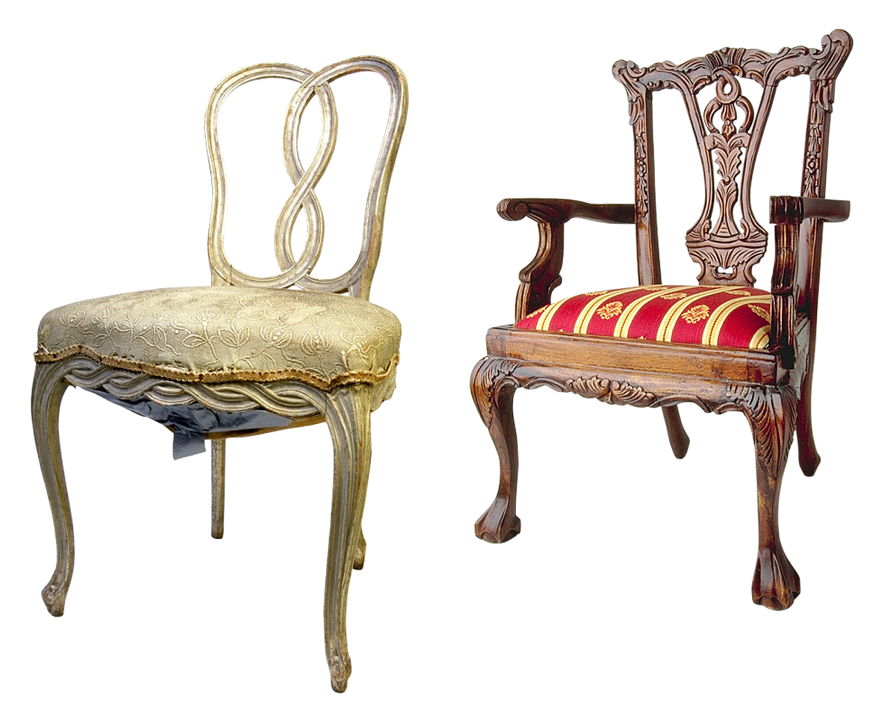 A blue and white striped towel draped over a wooden poolside lounge chair in the sun.