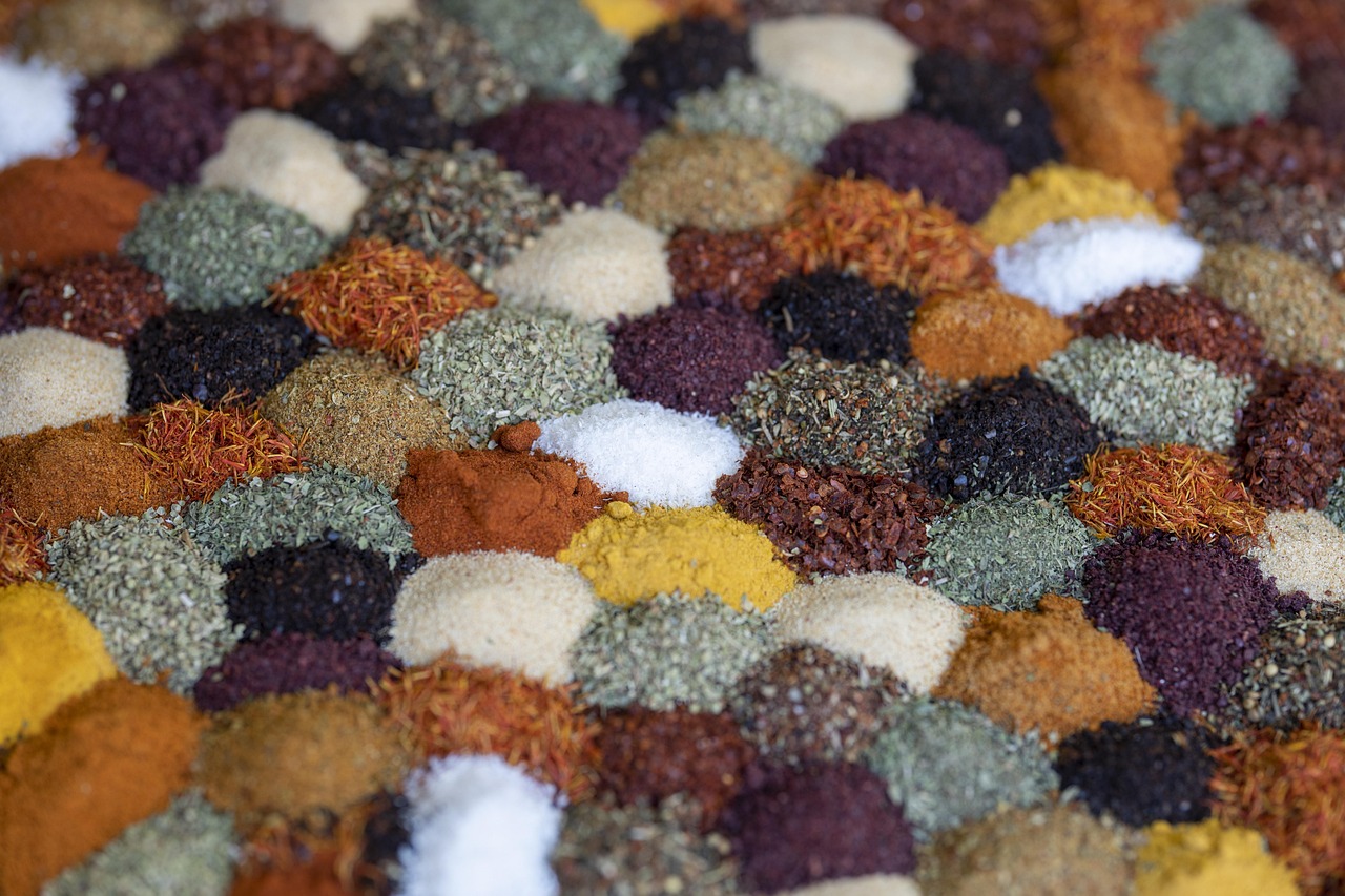 Colorful piles of spices and Turkish delight at the Grand Bazaar