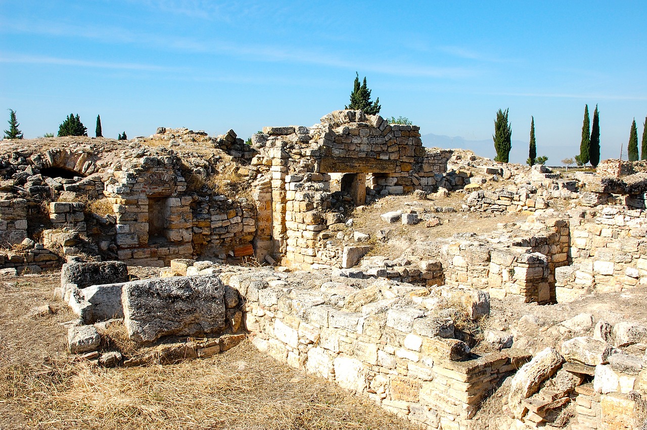 Ancient medieval ruins and churches in the snowy landscape of Ani, near the Armenian border.